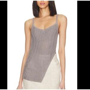 L'Academie Jaxie Knit Top in Dark Grey